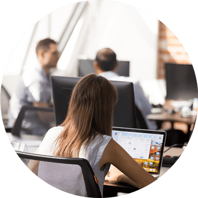 circle-woman-employee-working-in-front-of-computer